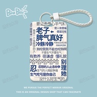 EasyCard Laozi Lady Funny Text Slide Cover MRT Card Holder Student Meal Card Bus Subway MRT Card Hol