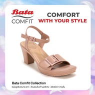 Bata บาจา Comfit รองเท้าเพื่อสุขภาพแบบสวมรัดส้น รองรับน้ำหนักเท้า สวมใส่ง่าย สูง 2 นิ้ว สำหรับผู้หญิง รุ่น CLAREY สีชมพู รหัส 7015090
