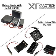 1,2,3,4 Battery Holder with Connector DC Jack or Case Box with (ON/OFF) Switch Cover AA / AAA / 3.7V
