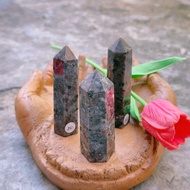 YOOPERLITE Stone Pillar (Fluorescent Sodalite), chakra 5, supplemented with fire and water elements