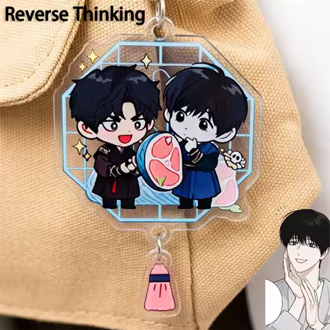 Comic Reverse Thinking Kwon Jiwook Park Juyeon Cosplay Keychain Acrylic Pendant Key Chain Bag Access