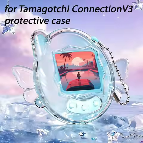 For Tamagotchi Connection V3 Protective Cover With Angle Wings Clear Shockproof Electronic Pet Prote