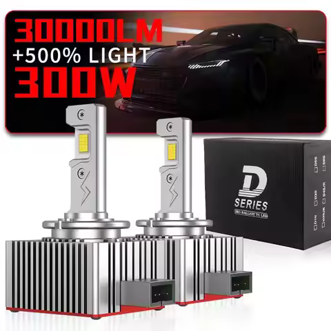 2PCS D1S LED Headlight D3S D5S D8S 30000LM 300W D2S D4S CANBUS LED Double sided CSP chip 6000K White