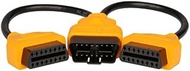 Skycityworld Auto Car 1 to 2 OBD Splitter Cable, 16-Pin OBD2 Extension Diagnostic Cable, 1/2 Convers