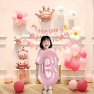 Children Birthday Scene Decoration Decoration Boys Girls Balloons Family Simple Party Ceremony Sense