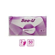 GP SEE-U FACIAL TISSUE 50 SHEETS 2-PLY FACIAL TISSUE/ TRAVEL PACK/
