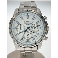 SEIKO mens watches quartz wrist watch analogues stainless WHT SLV SS 6t63-00d0 Chronograph Direct fr