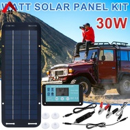 Solar Panel Kit 12V 30W IP65 Waterproof Solar Trickle Charger Portable Solar Powered Battery Charger