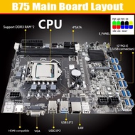 B75 Eth Miner Motoard 12 Pcie Ke Usb 3.0 + G530 Cp