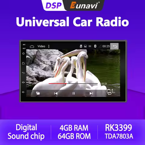 Eunavi DSP PX6 Android 10 Car Radio DVD Multimedia Stereo Player Universal Tap Recorder Audio Double