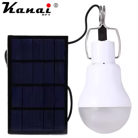 15W Solar Powered Portable LED Bulb Lamp Solar Energy Lamp LED Lighting Solar Panel Light Energy Sol
