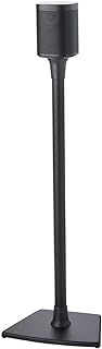 Sanus Wireless Sonos Speaker Stand for Sonos One, Play:1, &amp; Play:3 - Audio-Enhancing Design with Built-in Cable Management - Single Stand (Black) - WSS21-B1