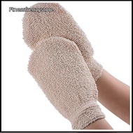 [FF] 1Pc Exfoliating Hemp Bath Glove Mitten Scrubber Natural Bamboo Fiber Remove Dead Skin Deep Clea
