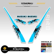 SUZUKI STRIPING CRYSTAL TUNE MOTIF X5 STICKER CRYSTAL TUNE CUSTOM STICKER ORIGINAL CRYSTAL MOTORCYCL