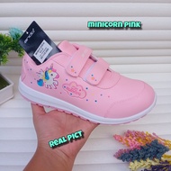 SEPATU ANAK PEREMPUAN ANDO MINICORN HITAM FUCHIA PUTIH FUCHIA SIZE 25-36/ SEPATU KARAKTER UNICORN KU