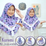 Al Jazeera - Kuromi Instant Jersey Hijab with Premium Foam Ped Motif by Bunga Hijab