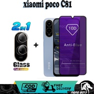 2IN1 TEMPERED GLASS BLUE XIAOMI poco C81 C81 PRO BONUS TG CAMERA