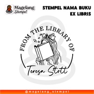 AESTHETIC BOOK NAME STAMP EX LIBRIS STAMP/ CUSTOM NAME STAMP/ FLASH STAMP/