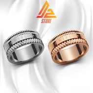 DW v5 Elevation Ring - Titanium 316L stainless steel fashion double bag ring