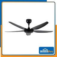 REZO CEILING FAN 5 ABS BLADES ZERON PLUS 56" MATT BLACK