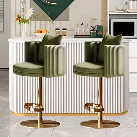 Patio Simple Metalic Bar Chairs Gold Vintage Barbers Bistro Waiting Bar Chairs Counter Fashion banqu