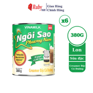 Combo 6 lon Sữa đặc Ngôi Sao Phương Nam xanh lá - Hộp thiếc 380g
