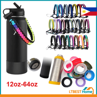 [PH Stock&amp;COD] Portable Rope Accessories 12-64oz Bottle Handle Rope tumbler Paracord 32&amp;40 Paracord Handle Holdel hydro Aqua flask Tumbler Paracord Handle Colored Cup Rope for Outdoor Quaflask Hiking Travel Camping Bottle Carabiner