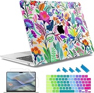 May Chen Compatible with Newest MacBook Air 13.6 Inch Case Model A2681 2022 Release, Plastic Hard Shell Case for Apple Air 13 inch M2 Clip with Retina Display &amp; Touch ID, Bright Colorful Flowers
