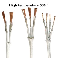 [HOT NO.1  LIZHWGSH 510] 500 ° high temperature cable 2 core 3 core wire heat resistant mica braided wire fireproof 0.5mm 0.75mm 1.0mm 1.5mm 2.5mm 4.0mm