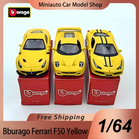 New In Stock Bburago 1:64 Ferrari F50 F12tdf Alloy Miniature Ferrari 458 Speciale Sports Car Diecast