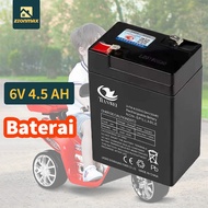 (TIANWEI Original Brand) Battery 6V 4.5AH HITAM AKI KERING 6 Volt 4.5 AH LAMPU Emergency UNTUK MENYUPLAI ARUS LISTRIK-Baterai on Car Toys