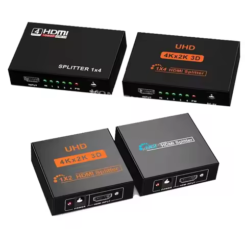 4K HDMI Splitter 1 in 4 out HDMI Video Distributor Splitter 1x2 1x4 Splitter 1 in 2 out 1080P Copy D