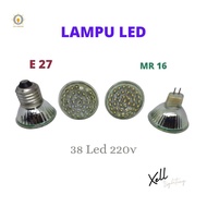  38 LED HALOGEN LAMP E27 / MR16 220V FITTING