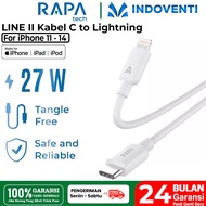 RAPA tech Line II MFi Charger Cable for iphone X 11 12 13 14 C To Lightning 27W Fast Charging DC4044