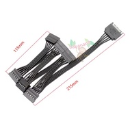 Sata Power Cable 1 to 6 Splitter Branch SSD HDD Extension Cable Extender Hub Extension 6 Way