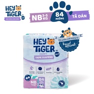 Hey Tiger Jumbo Diapers Stickers Size NB - 84 Pieces