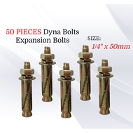 WPT-5389 50pcs 1/4" x 50mm Dyna Bolt ( Sleeve Anchor ) or (Expansion Bolt)