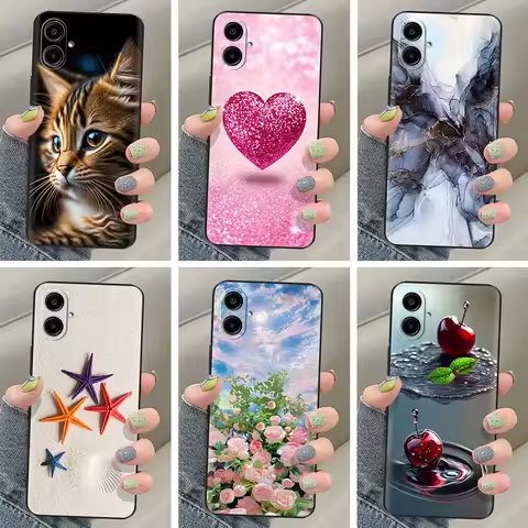 For Samsung Galaxy A07 4G Case For Samsung A07 Cover Cute Flower Printing Soft Silicone Cases For Sa