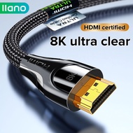 【HDMI 8K Certified】llano 8K HDMI 2.1 Cable 8K/60Hz 4K/120Hz 2K/144Hz 48Gbps Ultra High-Speed Cable 3D Super Clear HDR Ca