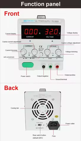 Adjustable DC Linear Power Supply PS305D 30V 5A Dc Workbench Power Supply for Mobile Repair in Stude