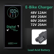 48V 12AH / 48V 20AH /  60V 20AH / 72V 20AH Lead Acid Charger Digital Display E Bike Ebike Charger El