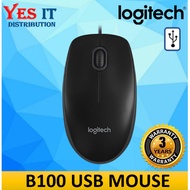 Logitech B100 Optical USB Mouse Black
