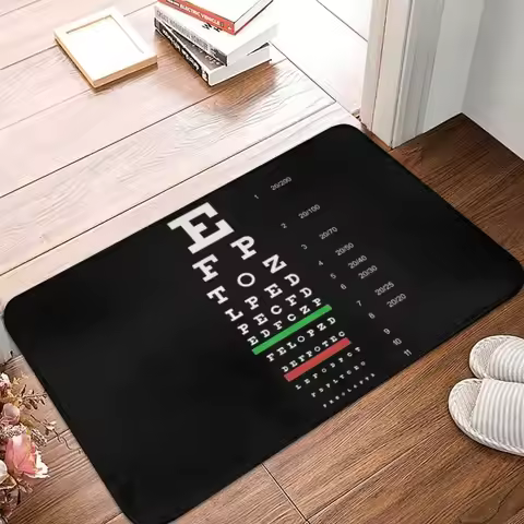 Snellen Eye Chart Front Floor Door Optometrist Optician Kitchen Entrance Mat Outdoor Bathroom Doorma