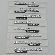 Mercedes-Benz AMG TURBO 4MATIC BITURBO 4MATIC+Fender Side Logo Car Logo Body Logo Sticker Car Logo