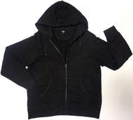 【兒童節前2個商品折100】日本國民品牌 UNIQLO 黑色 鋪棉 刷毛保暖 連帽運動外套 XL號 (8成5新)