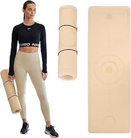 TREXO Yoga Mat 183 x 61 cm Large and 6 mm Thick Yoga Mat Made of Ecological TPE with Non-Slip Surfac