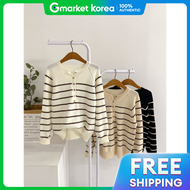 haven | Áo len cổ tim phối màu (3 màu)