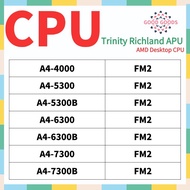 A4-4000 A4-5300 A4-5300B A4-6300 A4-6300B A4-7300 A4-7300B AMD Trinity Richland APU Processor Deskto