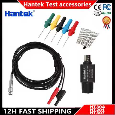 Hantek HT30A+HT201+HT307 Oscilloscope Accessories Set BNC Connecter Auto Test Leads, Auto Ignition P
