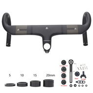 Bontrager integrated drop handlebar for carbon dropbar diameter of 28.6mm. A bike computer mount and